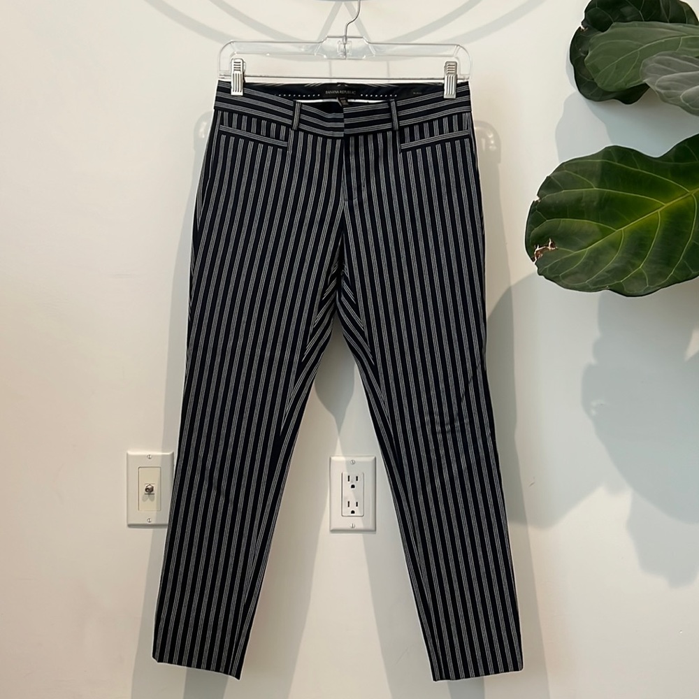 Banana republic blue pinstripe pants